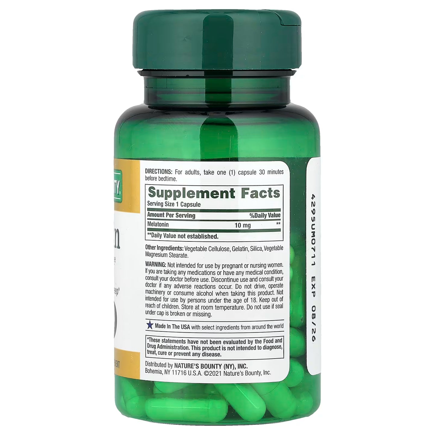 Melatonin 10 MG 60 Caps Nature's Bounty