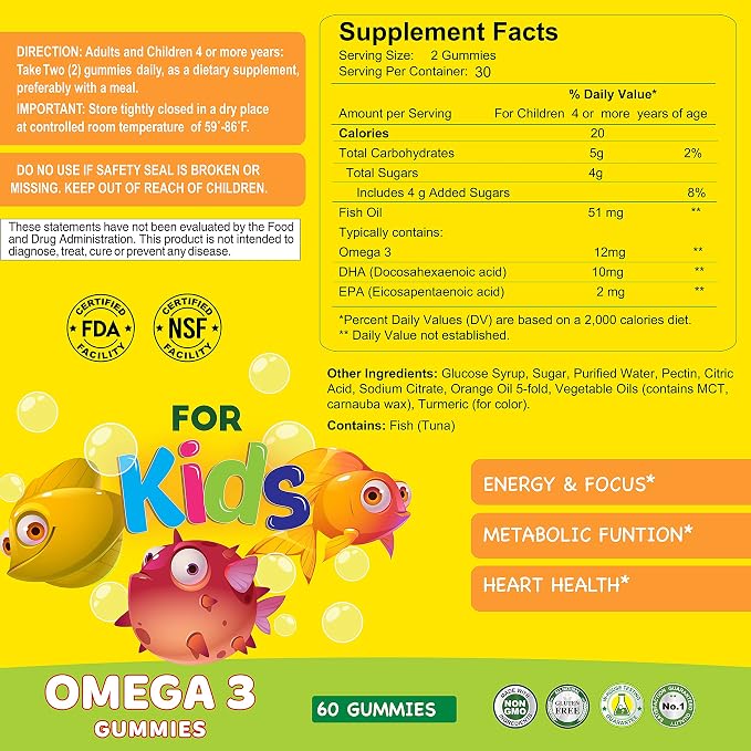 Omega 3 Kids 60 Gummies Alfa