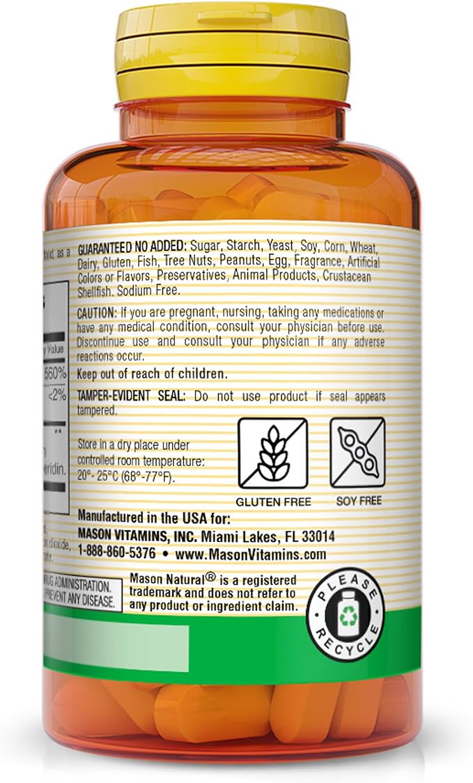 Vitamina C 500 MG 90 Tabs Mason Natural