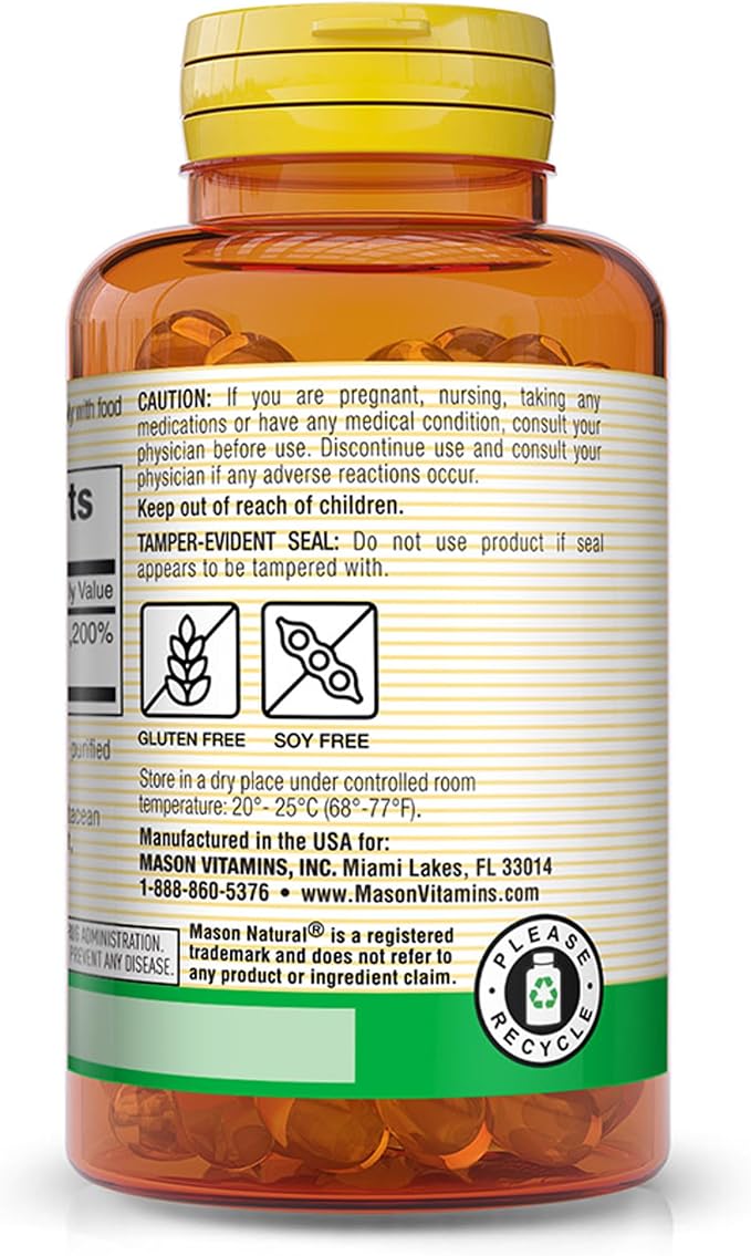 Vitamina E 400 IU 180 MG 100 Caps Mason Natural