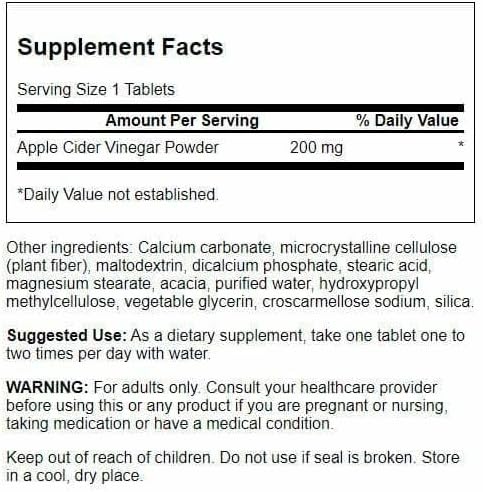Apple Cider Vinegar 120 Caps Swanson