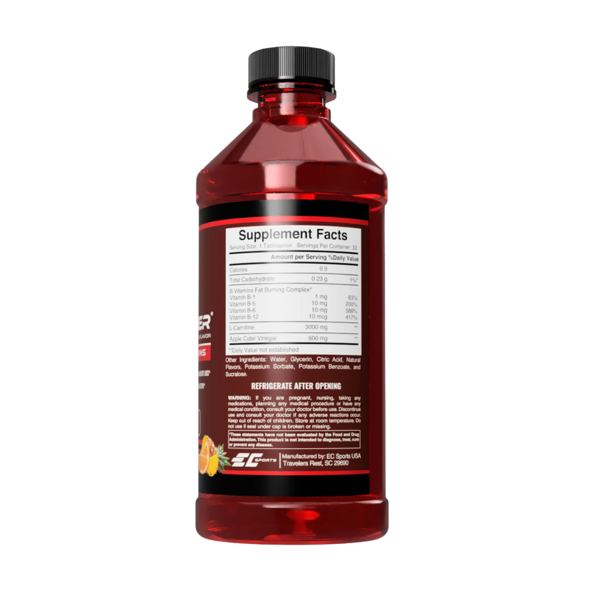 L-Carnitine Fat Burner 16 OZ EC Sports