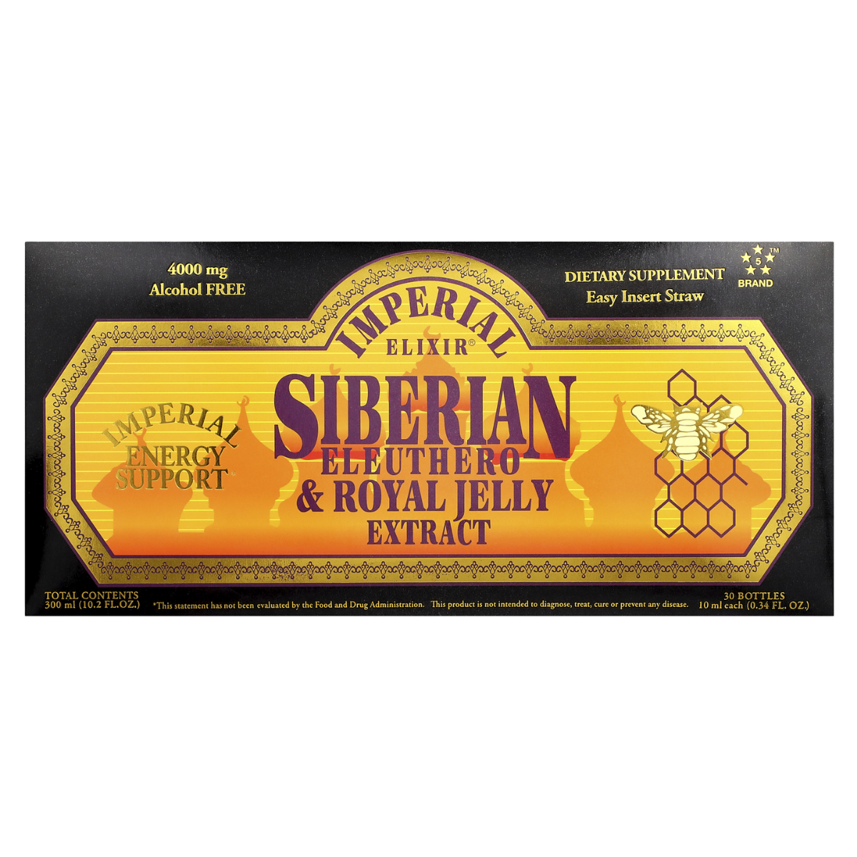 Siberian Eleuthero & Royal Jelly 30 Bottles Imperial Elixir