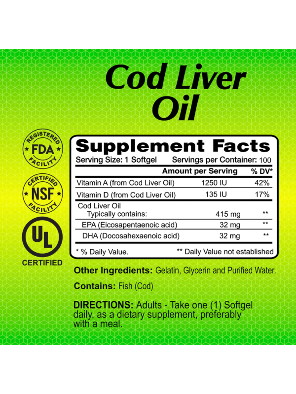 Cod Oil Liver 100 Caps Alfa