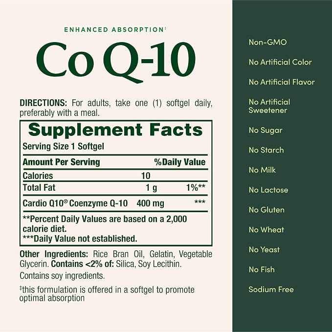 COQ10 400 MG 39 Caps Nature's Bounty