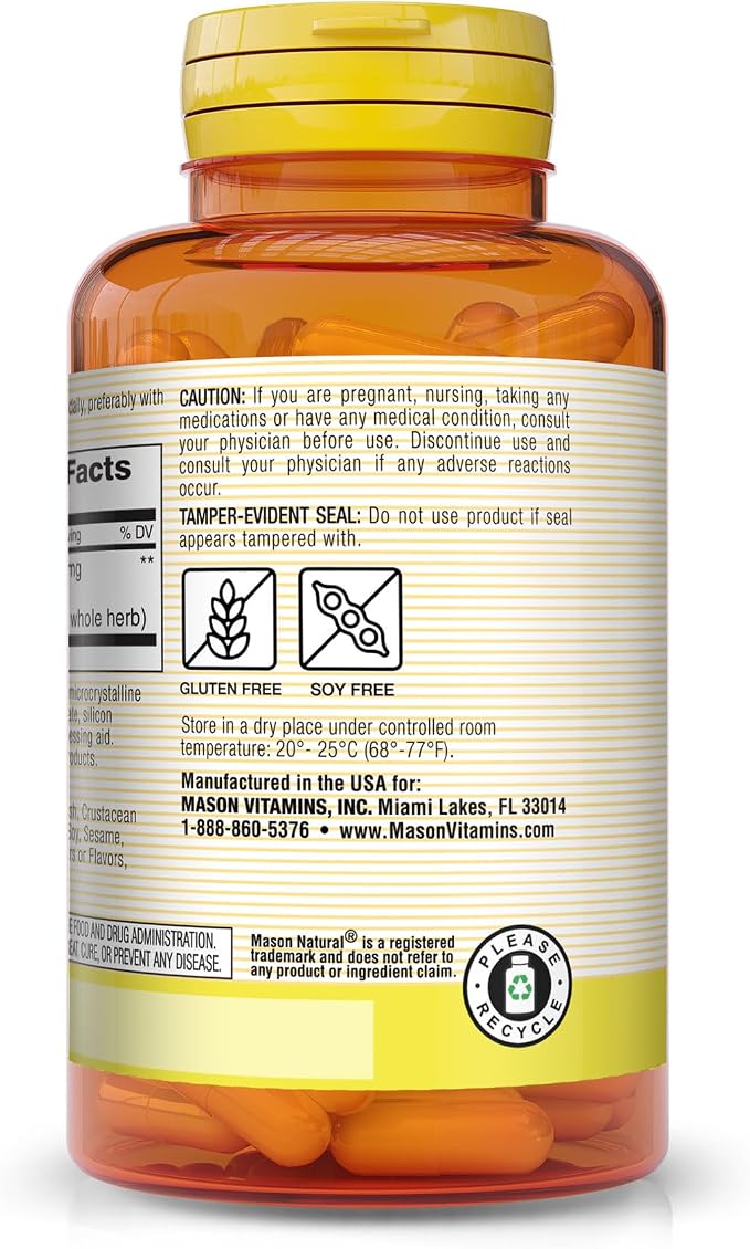Ginkgo Biloba 500 MG 60 Caps Mason Natural