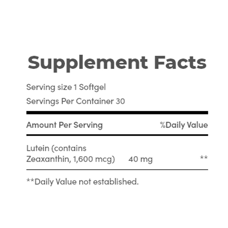 Lutein 40 MG 30 Caps Nature's Bounty