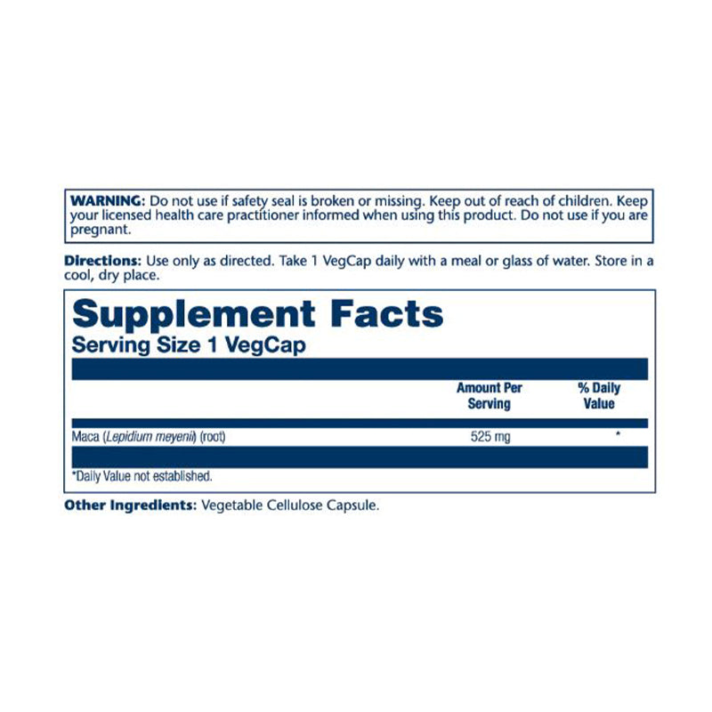 Maca 525 MG 100 Caps Solaray