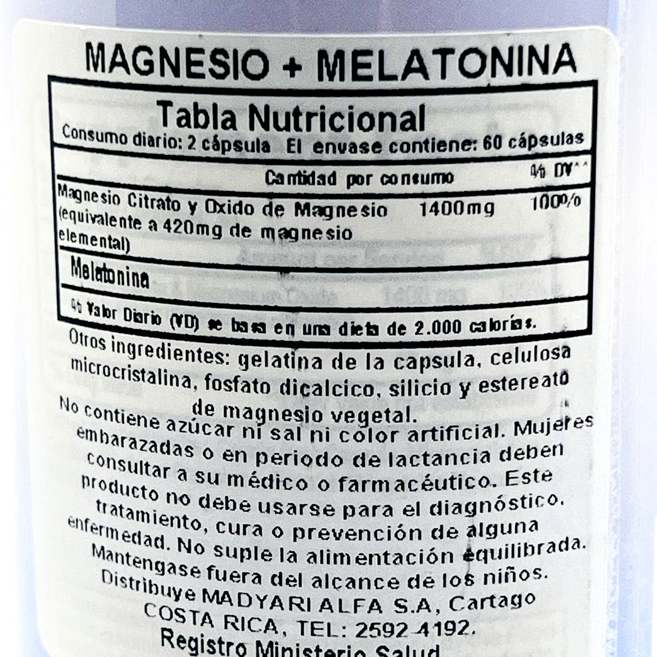 Magnesio + Melatonina 10 MG 60 Caps Alfa