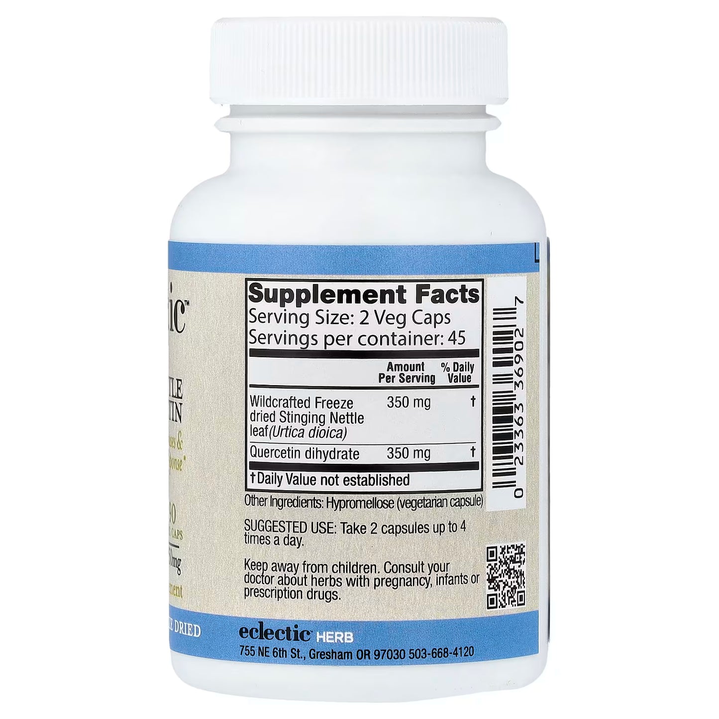 Nettle Quercetin 350 MG 90 Caps Eclectic
