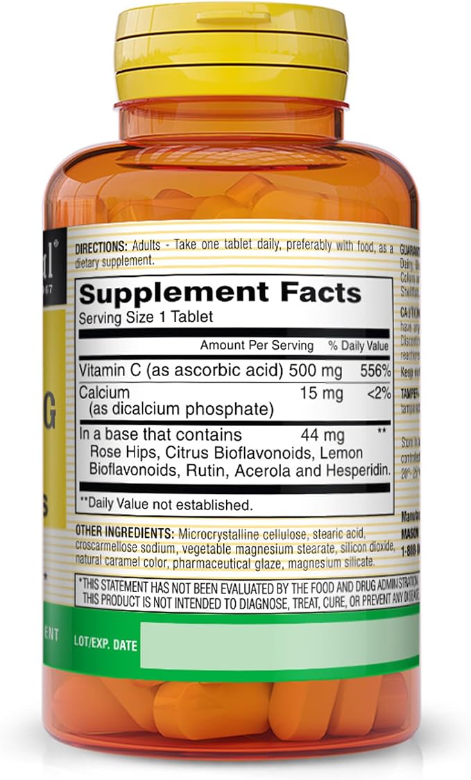 Vitamina C 500 MG 90 Tabs Mason Natural