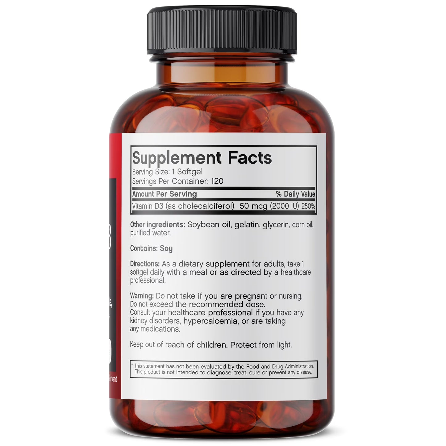 Vitamina D3 2000 IU 120 Caps futurebiotics