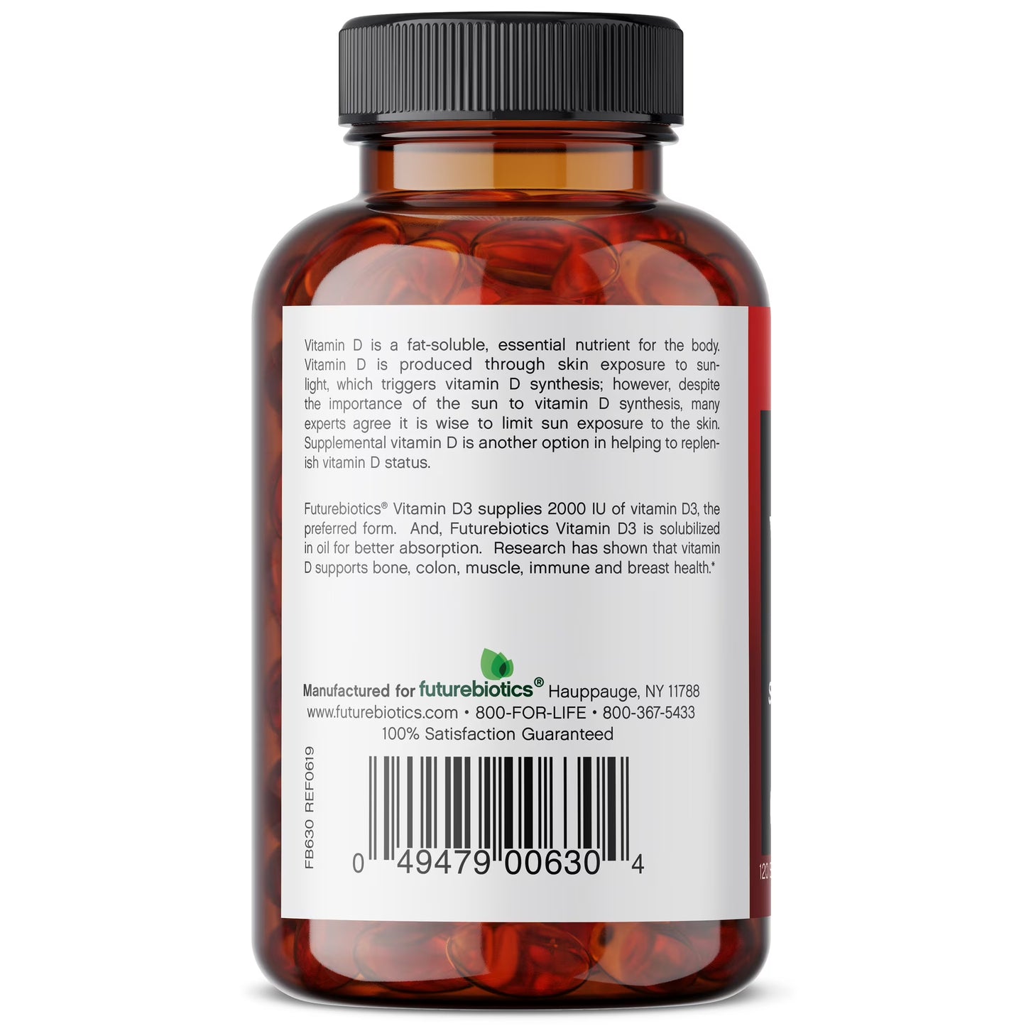 Vitamina D3 2000 IU 120 Caps futurebiotics