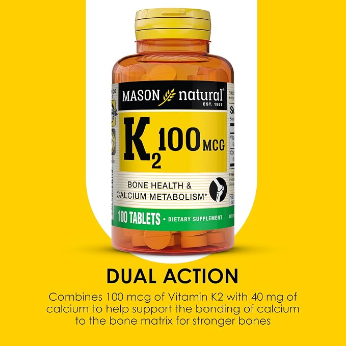 Vitamina K2 100 MCG 100 Tabs Mason Natural