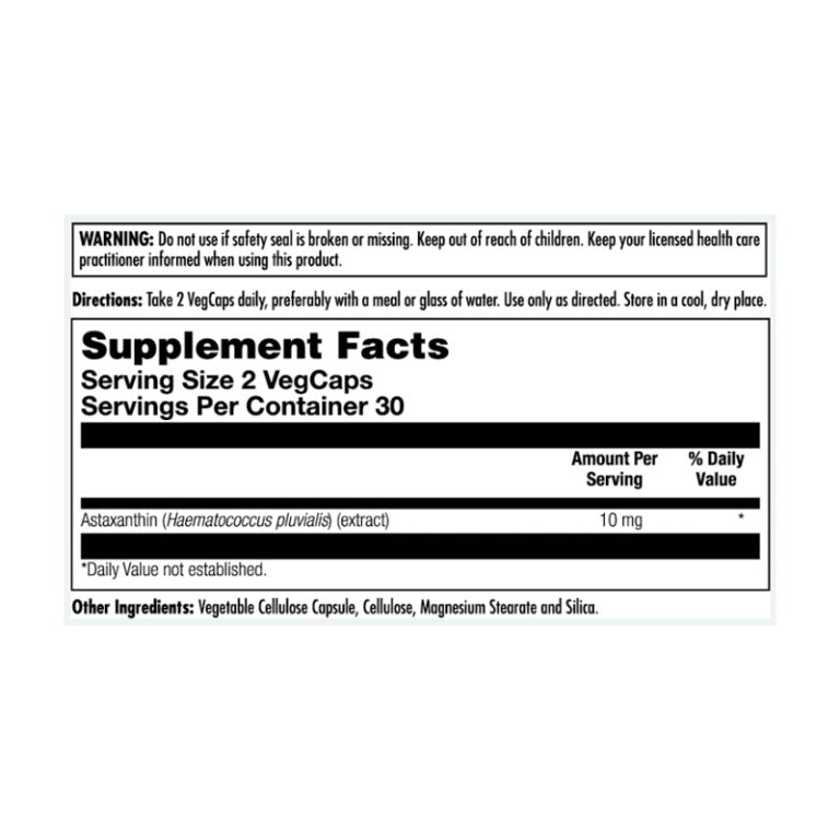 Astaxantina 10 MG 60 VegCaps KAL