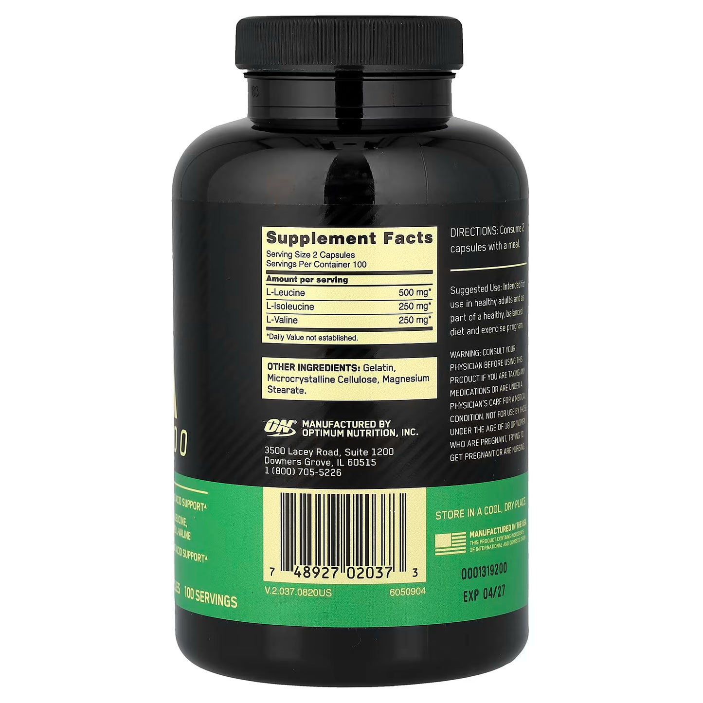 BCAA 1000 200 Caps Optimum Nutrition