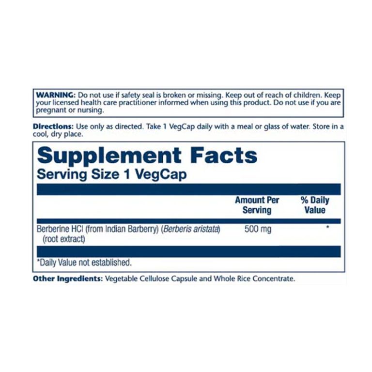 Berberina 500 MG 60 Caps Solaray