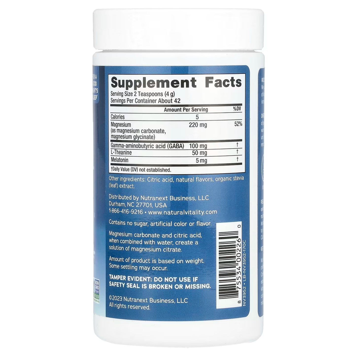 Calm Sleep Drink Mix 170g Natural Vitality