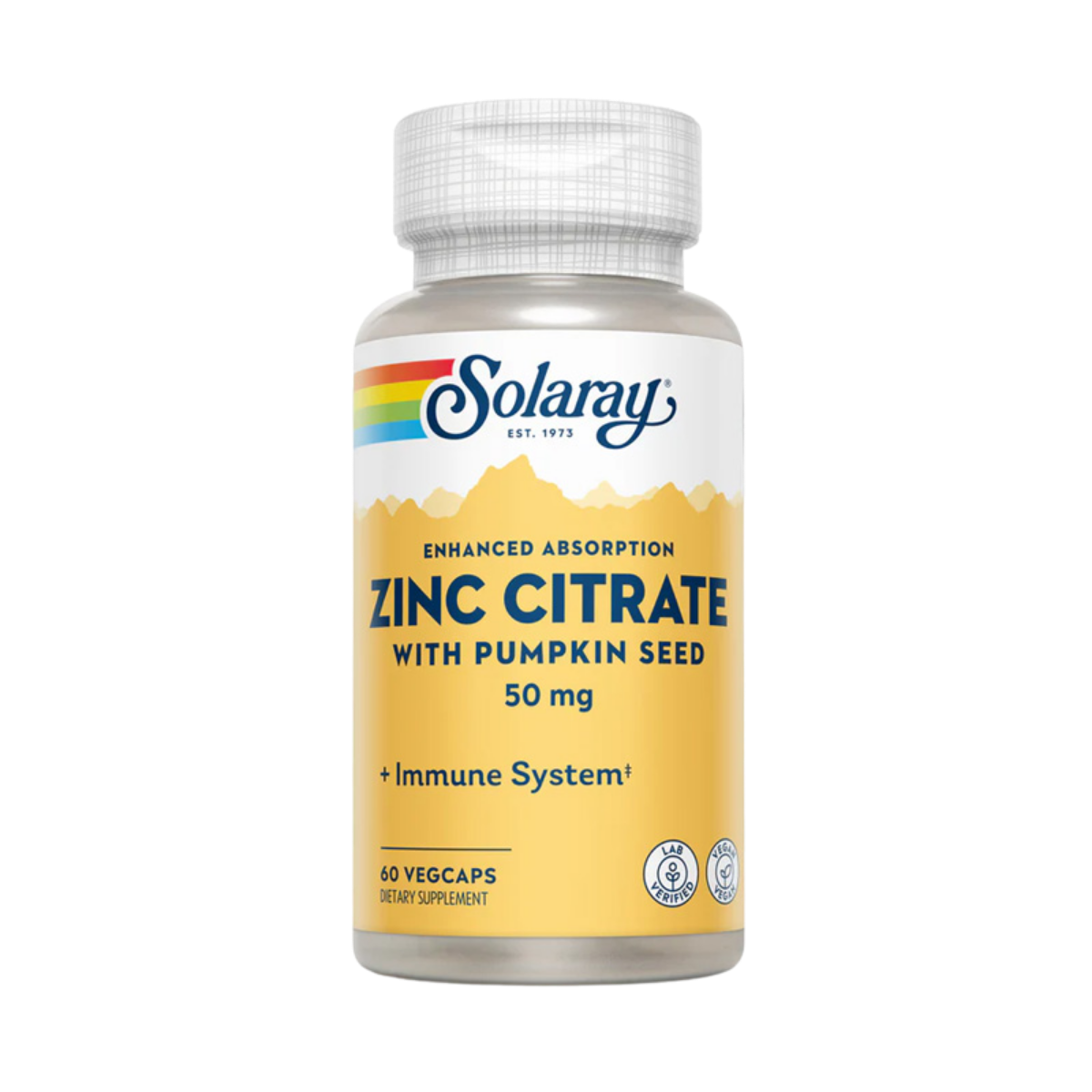 Citrato de Zinc 50 MG 60 Caps Solaray