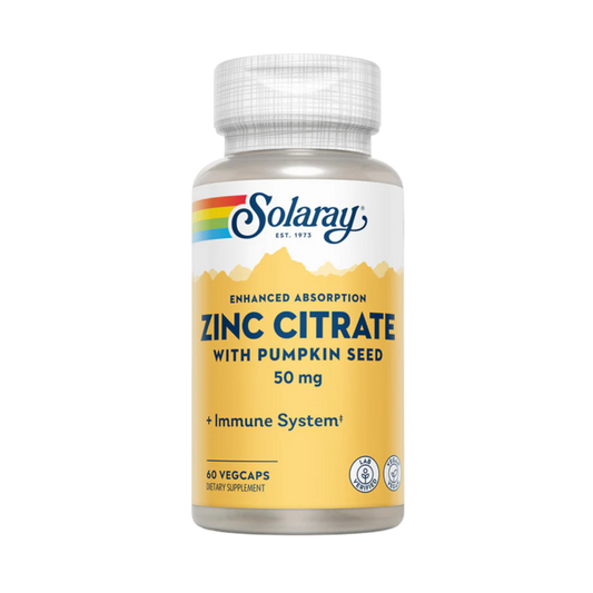 Citrato de Zinc 50 MG 60 Caps Solaray