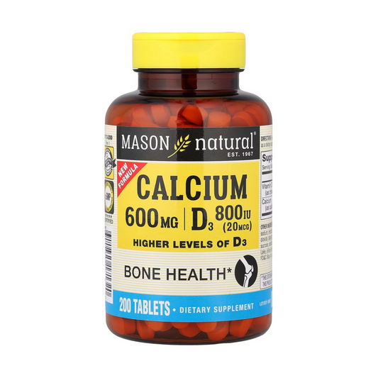 Calcium 600 MG + D3 800 IU 100 Tabs Mason Natural