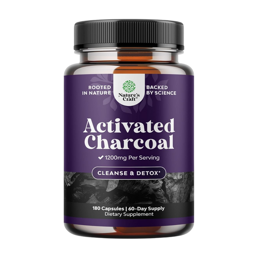 Activated Charcoal 1200 MG 180 Caps Nature's Craft