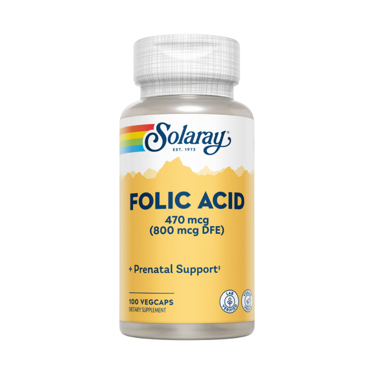Acido Folico 470 MCG 100 Caps Solaray