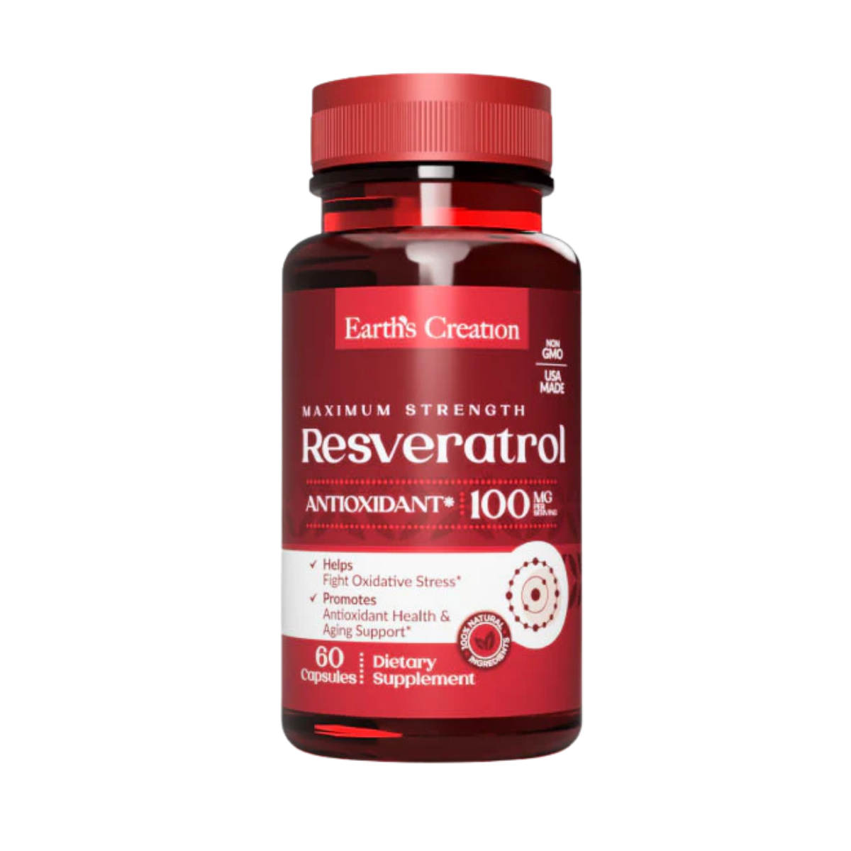 Resveratrol 100MG 60 Caps Earths Creation
