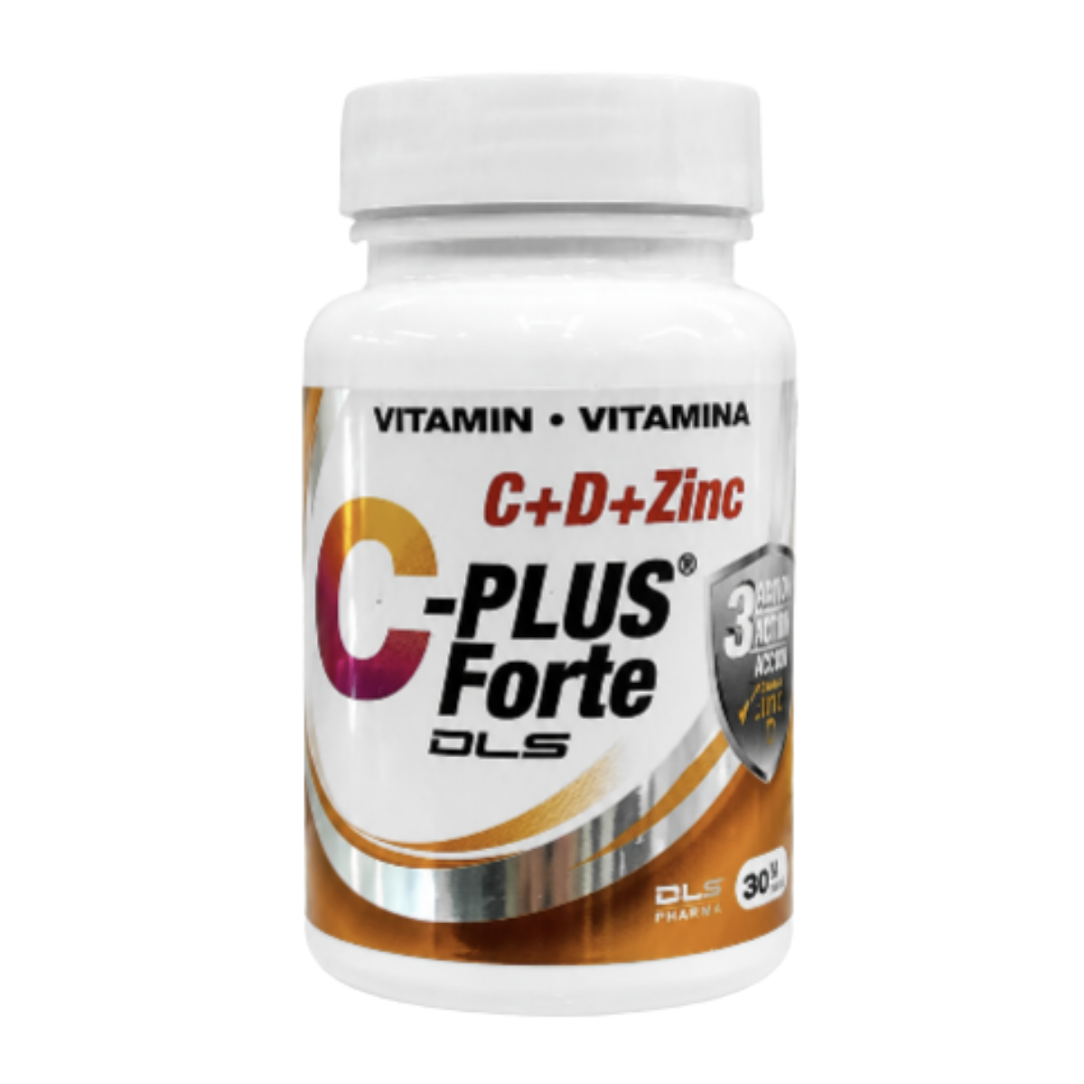 Vitamina C Plus Forte (C + D + Zinc) 30 Caps DLS