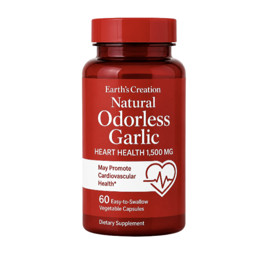 Odorless Garlic 1500MG 60 Caps Earths Creation