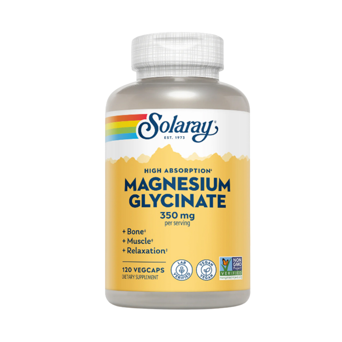 Glicinato de Magnesio 350 MG 120 Caps Solaray