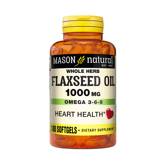 Flaxseed Oil - Omega 3 6 9 1000 MG 100 Tabs Mason Natural