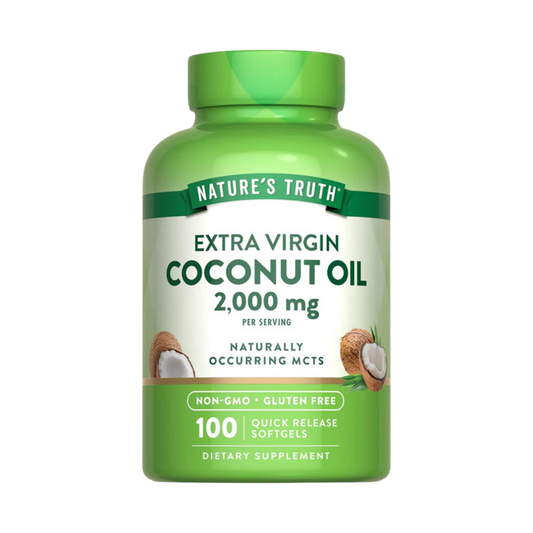 Aceite de Coco Extra Virgen 2000 MG 100 Softgels Nature's Truth