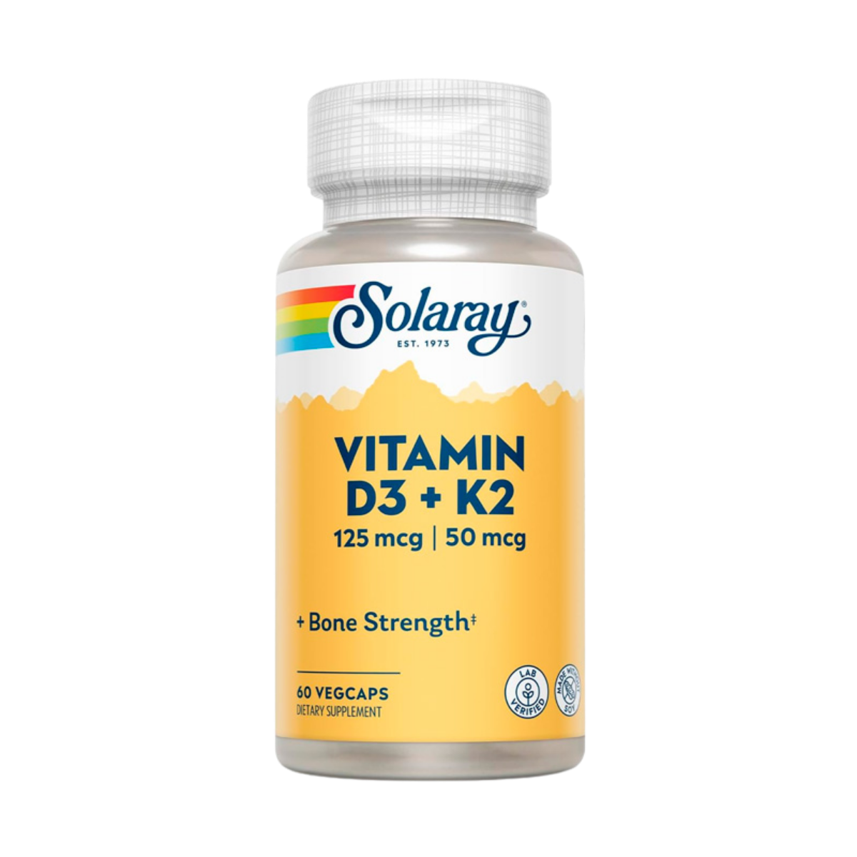 Vitamina D3+K2 125 MCG 50 MCG 60 Caps Solaray
