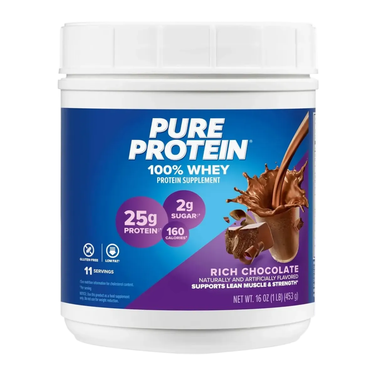 Whey Protein Chocolate 1 Lb Pure Protein