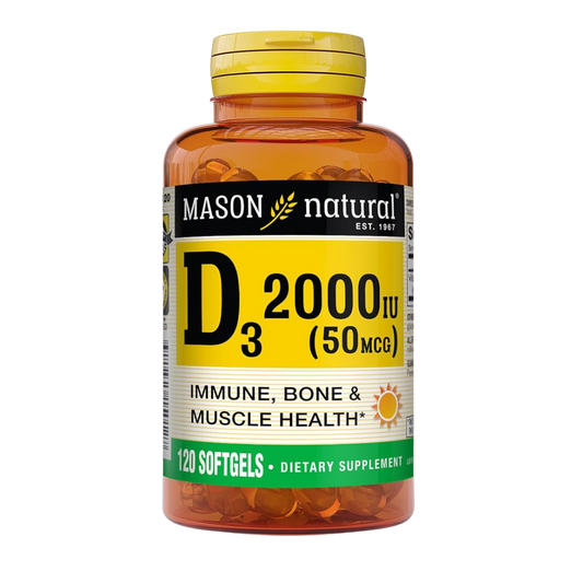 Vitamina D3 2000 IU 60 Caps Mason Natural