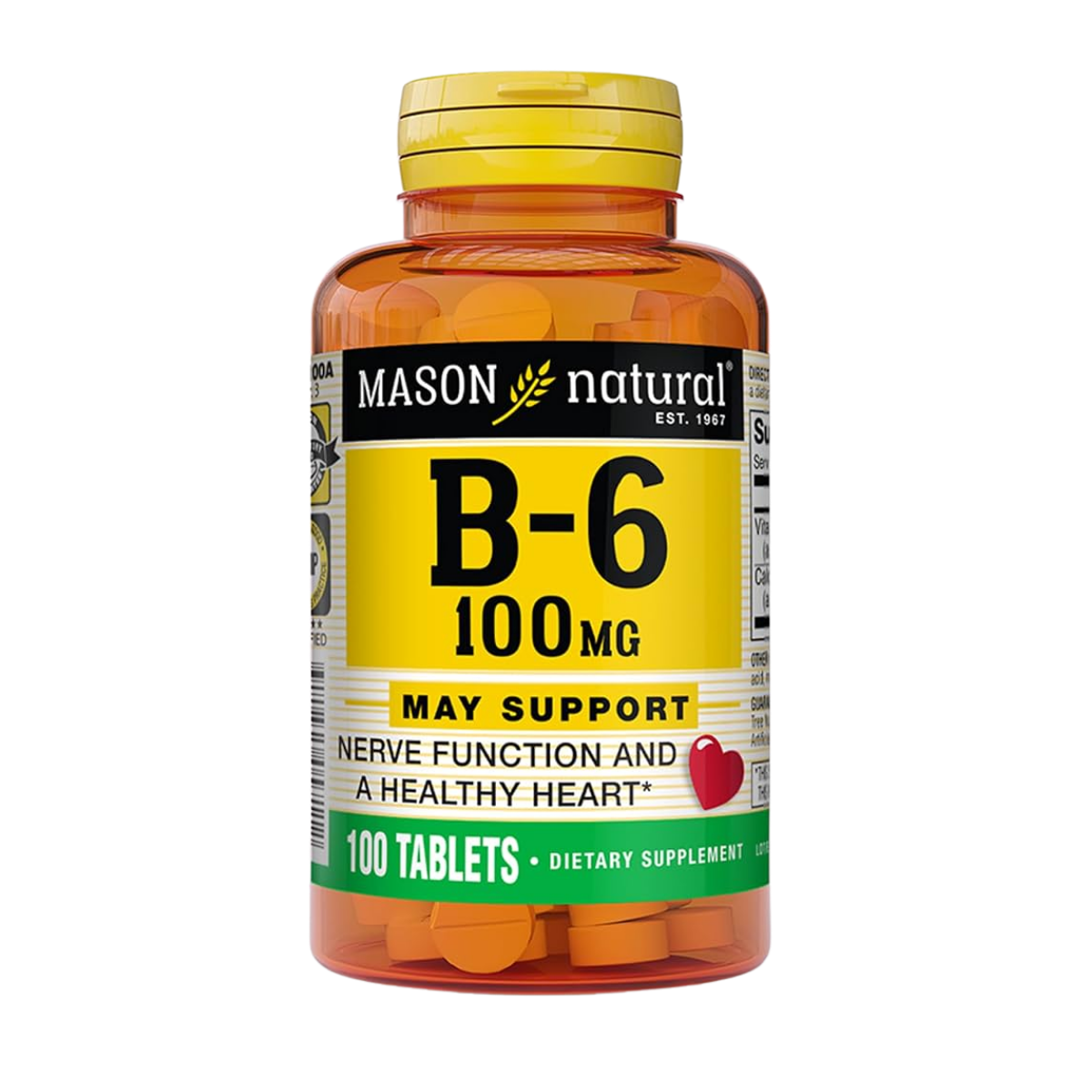 Vitamina B6 100 MG 100 Tabs Mason Natural