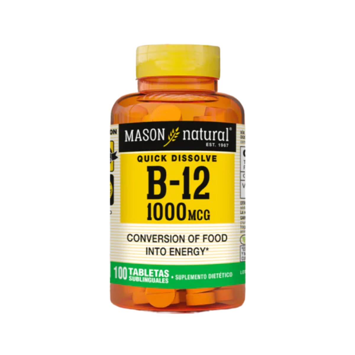 Vitamina B12 1000 MCG 60 Tabs Mason Natural