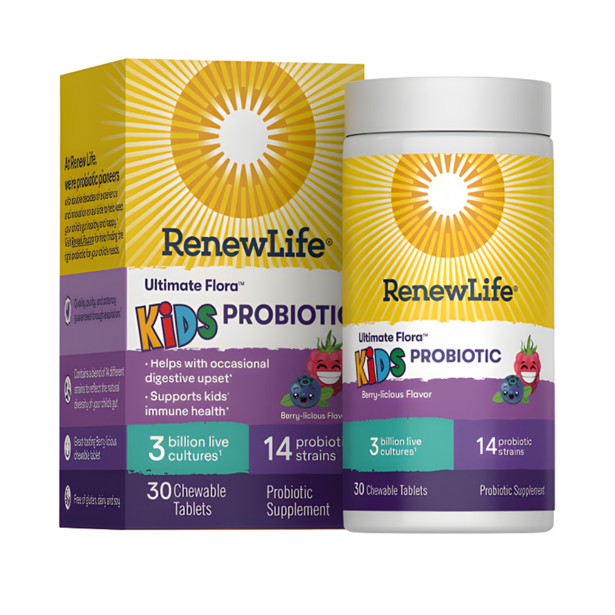Probiotic Kids 30 Chewable Tabs Renew Life