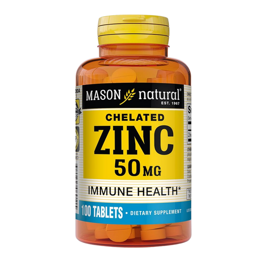 Zinc 50 MG 100 Caps Mason Natural