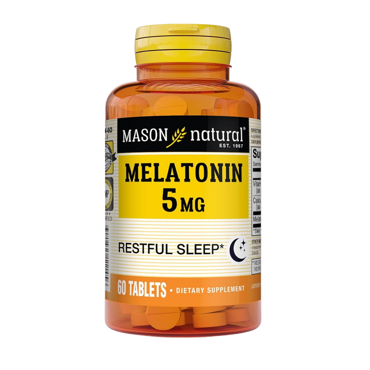 Melatonin 5 MG 60 Tabs Mason Natural