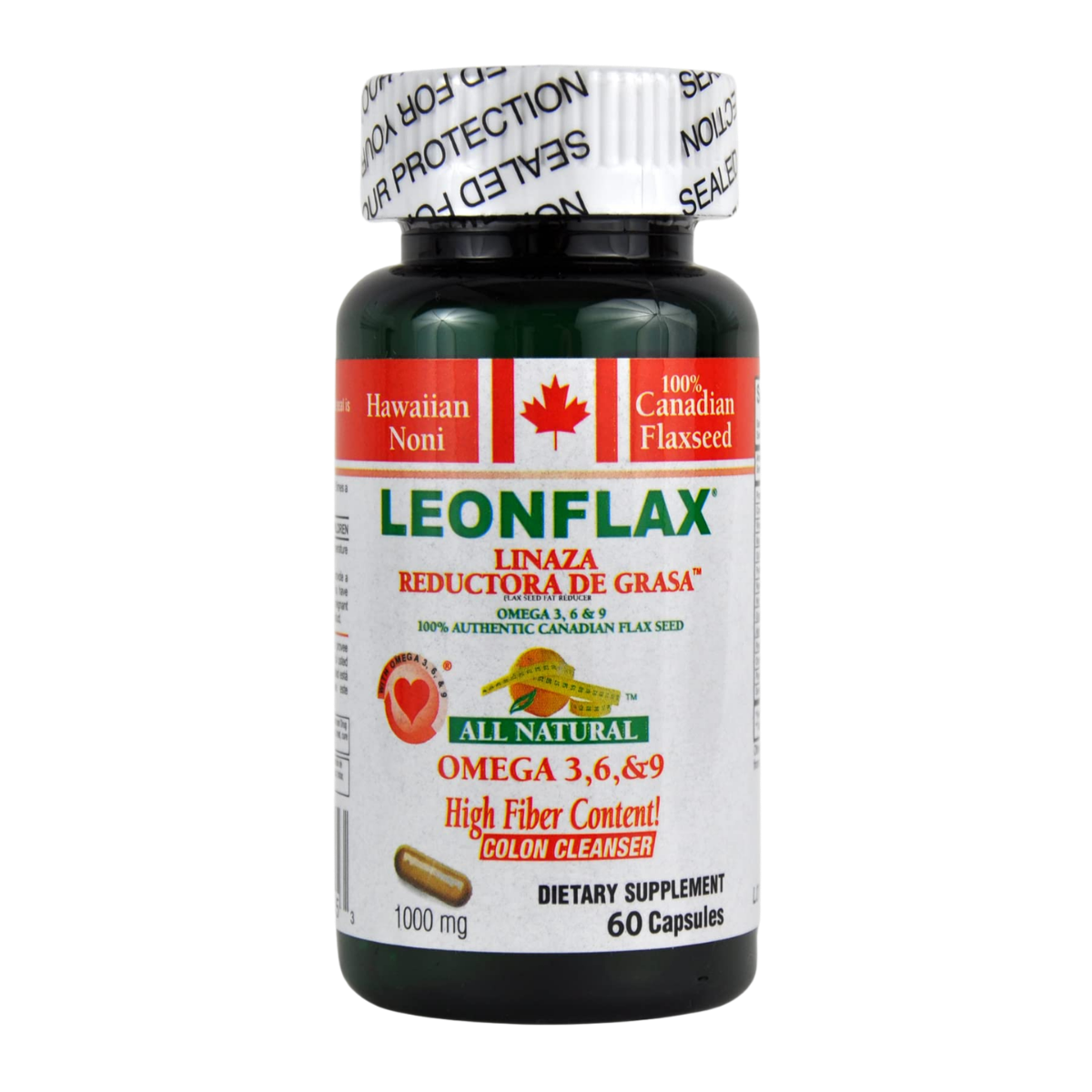 Linaza Reductora de Grasa 1000 MG 60 Caps Leonflax