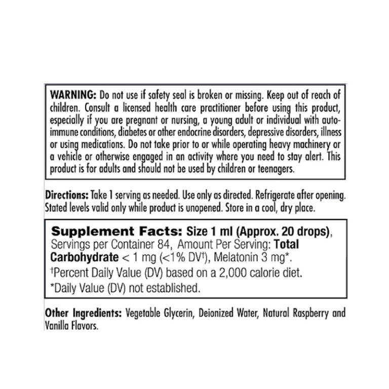 Melatonina Líquida 3 MG Frambuesa 55 ML KAL