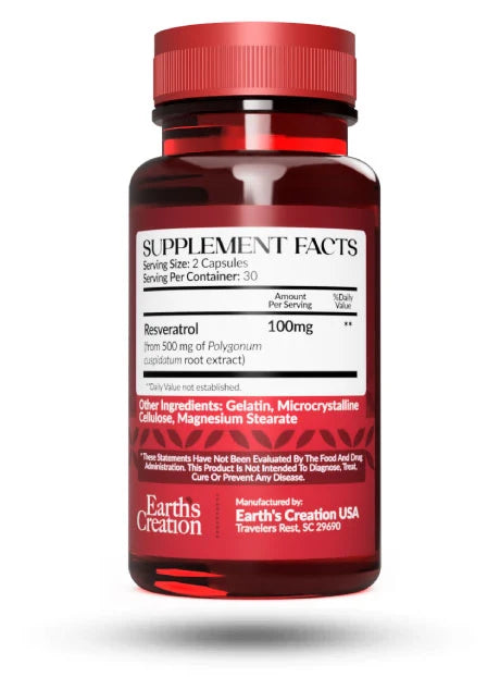 Resveratrol 100MG 60 Caps Earths Creation